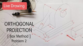 Orthographic Projection  2  Simple method  Engineering Drawing  Engineering Graphics  Tamil [upl. by Ymmaj]