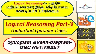 Logical ReasoningPart 3SyllogismMost Important TopicsClear ExplanationsUGC NETTNSET PAPER1 [upl. by Vena]