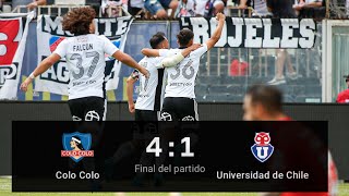 Colo Colo 4 Vs 1 Universidad De Chile  Resumen Y Goles  Campeonato PlanVital 2022 [upl. by Peterson99]