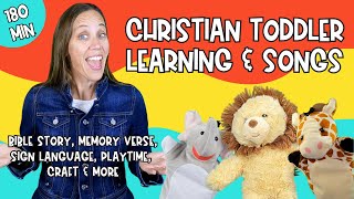 Christian Toddler Learning amp Bible Story Time  Preschool Christian Learning  Sign Language  ABC [upl. by Buckden]