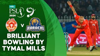 Brilliant Bowling By Tymal Mills  Islamabad United vs Karachi Kings  Match 24  HBL PSL 9  M1Z2U [upl. by Carmelina]