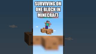 Surviving on one block in Minecraft minecraft shorts [upl. by Cowey]