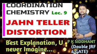 Coordination Lec 9 Jahn Teller Distortion tetragonal elongation and compression UPSC Optional [upl. by Dorr]