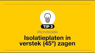 isolatieplaten in 45 graden verstek zagen bij afschotisolatie ondertiteld [upl. by Notniw]