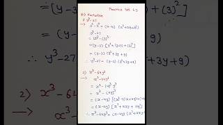 practice set 63  class 8th maths  factorization of algebraic expression shorts algebratricks [upl. by Namyac]