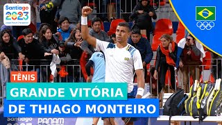 JOGOS PANAMERICANOS l THIAGO MONTEIRO VENCE E VAI ÀS SEMIS NO TÊNIS MASCULINO [upl. by Glialentn398]