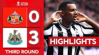 Newcastle Win WearTyne Derby  Sunderland 03 Newcastle  Emirates FA Cup 202324 [upl. by Yttel]