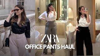 ZARA Office Pants Haul  Formal Pants amp Trousers You Must Have  Sana Grover [upl. by Ailefo]