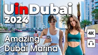 Dubai Live 247 🇦🇪 Amazing Dubai Marina  4K  Walking Tour [upl. by Annavahs]