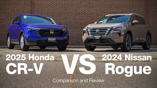 2024 Nissan Rogue vs 2025 Honda CRV  Comparison and Review [upl. by Ezeerb]