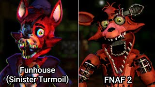 Sinister Turmoil Funhouse Animatronics Vs FNAF 2 [upl. by Robb387]