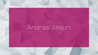 Andres Allison  appearance [upl. by Aillil]