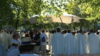 French Catholics pray for France on Assumption Day [upl. by Lareine48]