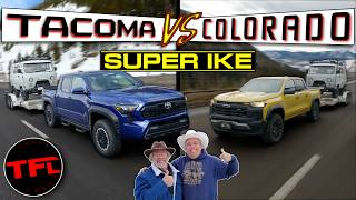 2024 Toyota Tacoma vs Chevy Colorado FULLY LOADED Both Take on the Worlds Toughest Towing Test [upl. by Vanzant]