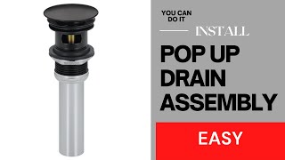 Easy Install Pop Up Drain Assembly Stopper NO LEAKS for Bathroom Sink diy how howto [upl. by Llennhoj]