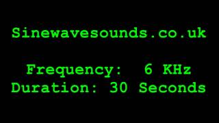 6KHz  6000 Hz Test tone  Sound  Tweeter Test [upl. by Alil182]