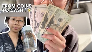 using the coinstar machine coins to cash 💵⭐️ [upl. by Akimad33]