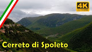 Cerreto di Spoleto Perugia I Borghi più belli dItalia  Video 4K con didascalie [upl. by Idnek]