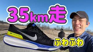 【35km走】ふわふわ インビンシブルラン３はアキレス腱痛に効く？ ｜ Nike Invincible Run3 [upl. by Airdnas]