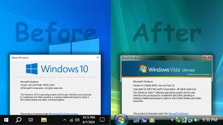 How to transform Windows 10 into Windows Vista [upl. by Deer]