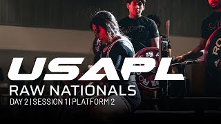 2023 USAPL Raw Nationals  Day 2  Session 1  Platform 2 [upl. by Lynett]