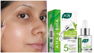 New Joy AHA BHA Glow Revealing Serum Review  Shilpa Kori [upl. by Eartha]