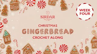 Sirdar Gingerbread Crochet Along Week 4  Christmas Fairy Lights And Gingerbread House Decoration [upl. by Anialem]