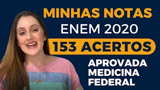 MINHAS NOTAS NO ENEM 2020  Média e número de acertos [upl. by Lyrrehs]