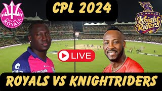 CPL 2024 Match Barbados Royals vs Trinbago Knightiriders Live WatchAlong [upl. by Klusek]