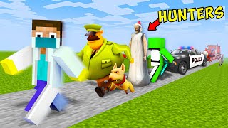 Minecraft Manhunt But If I Take Damage My Game Changes  Mcaddon [upl. by Haneen]