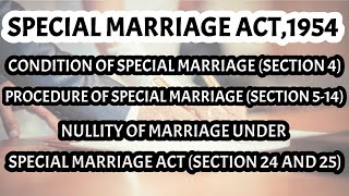 Special Marriage Act 1954 Section 4  Section 514  Section 24 and 25  LEGAL REALM  IN HINDI [upl. by Torrell]