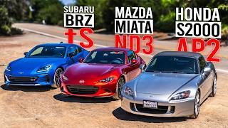 Miata ND3 vs Honda S2000 vs Subaru BRZ tS  Who Will Lose [upl. by Rahcir674]