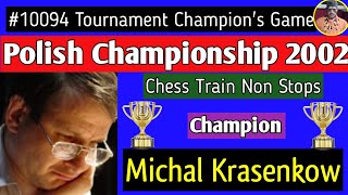 Polish Championship  Michal Krasenkow 2002 chess [upl. by Yanffit512]