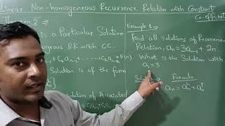 Nonhomogeneous Recurrence relation  theorem 5 an 3an1 2n  Engineering [upl. by Modestia117]