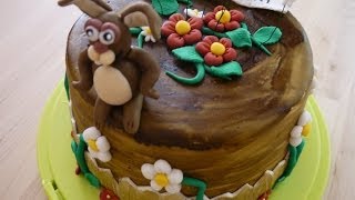 Anleitung für einen Hasen Topper aus Fondant  Motivtorte  Kuchen backen  dekorieren [upl. by Aivatnahs]