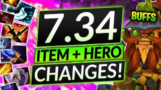 NEW PATCH 734 EVERY ITEM and HERO CHANGE So many buffs  Dota 2 Update Guide Part 1 [upl. by Arsi]