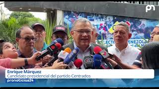 Enrique Márquez ante elecciones Testigos no tienen credenciales [upl. by Dry]