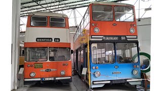 Daimler Fleetline  Old Double Decker Bus Lisbon Transport Museum  Museu da Carris [upl. by Yesllek409]