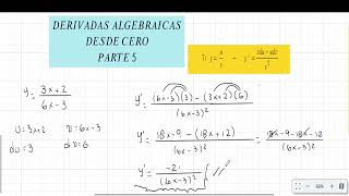 DERIVADAS ALGEBRAICAS  PARTE 5 [upl. by Anjanette]