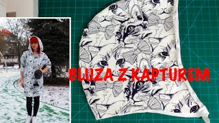 DIY bluza z kapturem w koty [upl. by Carrillo]