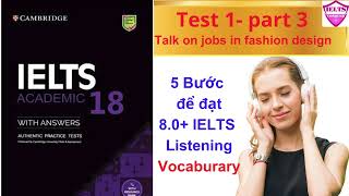 Cam 18 Lis Test 1 Part 3 Talk on jobs in fashion design [upl. by Rehpotsrihc60]