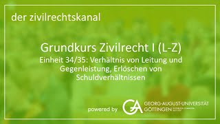 Folge 38 Verhältnis von Leistung und Gegenleistung Erlöschen von Schuldverhältnissen [upl. by Enilrad]