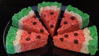 Watermelon Rice Krispies Treats  with yoyomax12 [upl. by Frye]