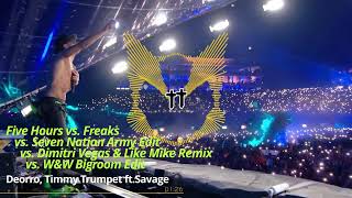 Five Hours vs Freaks vs Freaks Remix  Timmy Trumpet 2024 Mashup [upl. by Nnaeerb]