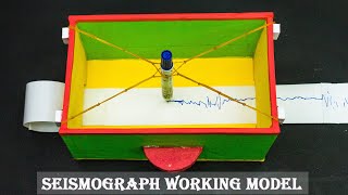 Seismograph Working Model  Science Projects [upl. by Kenzie]