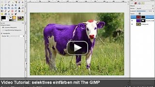 Video Tutorial Fotos selektiv einfärben mit The GIMP deutschgerman [upl. by Iret]