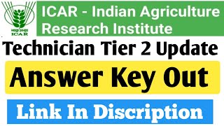 icar iari technician tier 2 answer key out 2024  icar technician expected cut off  kaise dekhe [upl. by Yelehsa]