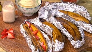 Receta Plátanos de carrito  Cocineros Mexicanos [upl. by Karlise387]