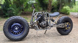 AllWheel Drive Adventure Bike part 3  Center steering system and chassis making [upl. by Eiraminot594]