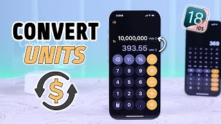 iOS 18 How to Use Converter on iPhone using Calculator Currency  Area  Data [upl. by Goldy]